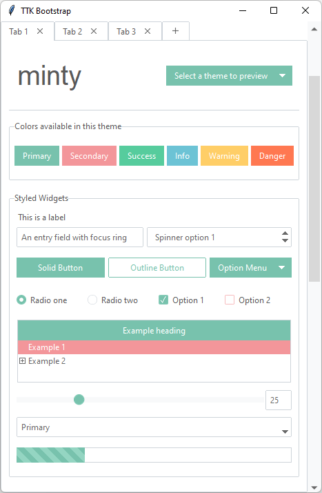an example image of theme minty