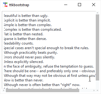scrolled text