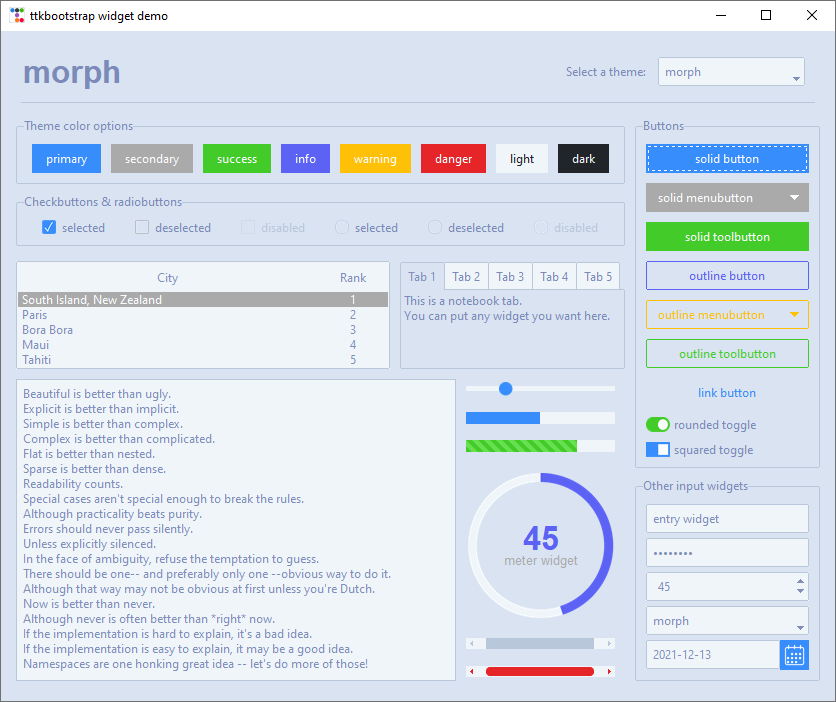 morph theme